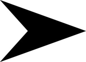 Simple black arrow pointing to the right on a clean white background, ideal for indicating direction, movement, or progress in various projects vector