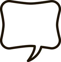 Hand drawn speech bubble with rounded corners and a pointed tail provides a simple yet effective framework for expressing thoughts, ideas, or conversations vector