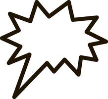 Jagged speech bubble with blank space inside, suitable for inserting custom messages or announcements, creating a visually striking element for communication vector