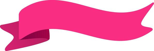 Bright pink ribbon waving gracefully in the wind, adding a vibrant touch of celebration and elegance to various designs, perfect for festive occasions and special events vector