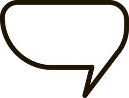 Simple, empty speech bubble featuring a thick black outline, representing communication, discussions, and the vibrant expression of thoughts and ideas in various contexts vector