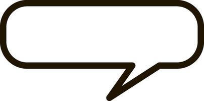 Simple, empty speech bubble with rounded corners and a pointed tail, ideal for representing communication, dialogue, or messages in various contexts vector