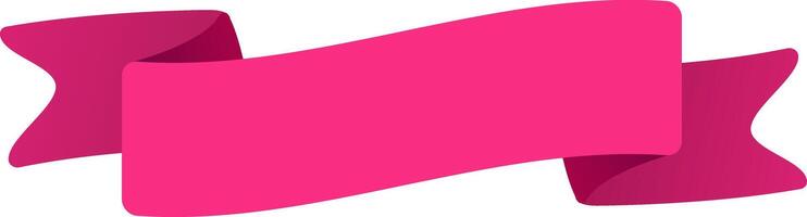 Bright pink ribbon waving elegantly creating a sense of celebration, achievement, or special occasion, perfect for adding a touch of elegance and festivity to designs vector