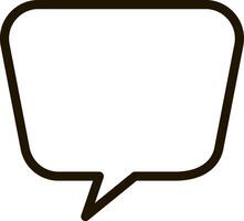 Empty speech bubble featuring rounded corners and a small triangular tail at the bottom, symbolizing communication, conversation, and the exchange of ideas in discussions vector