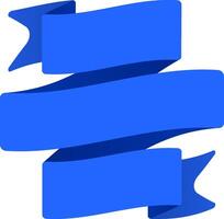 Blue ribbon waving in the wind, creating a sense of motion and importance, perfect for highlighting announcements, awards, or special occasions vector