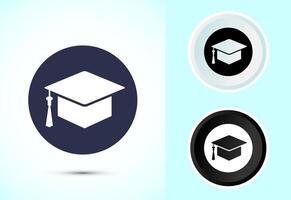 Dynamic Graduation Hat Icon, Perfect for Learning Platforms vector