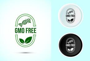 Innovative GMO Free Product Icon Design for Web and Mobile Apps vector