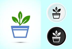 Plant icon, Sprout icon for apps and webs vector
