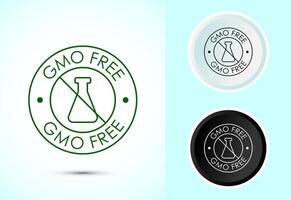 Minimalist GMO Free Product Icon, Modern Design for Digital Use vector