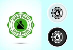Clean and Green GMO Free Product Icon for Digital Applications vector