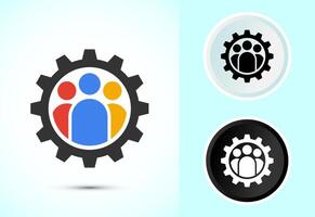 Teamwork Icon, Symbol of Collaboration and Unity vector