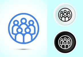 Versatile Teamwork Icon for Digital and Print Applications vector
