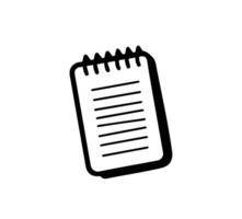 Office Notes Silhouette, Work and Productivity vector