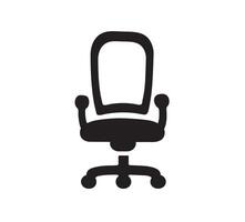 Office Chair Silhouette, Elegant and Modern Design for Workspace vector