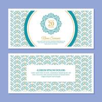 Colorful pattern pattern birthday invitation design vector