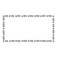 frame dashed line. The line is made dots and short straight segments. vector