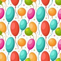 A repeating design featuring vibrant balloons that evoke a joyful and celebratory mood. This graphic is ideal for textiles, gift wrapping, and backgrounds for parties and special occasions. vector