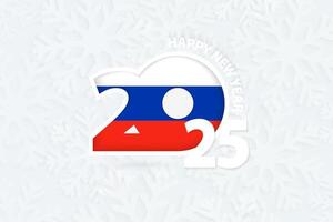 New Year 2025 for Russia on snowflake background. vector