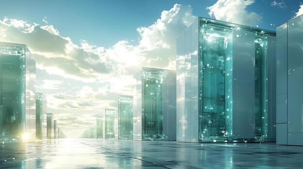 Cloud computing and data center technology photo