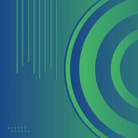 Dark Green abstract futuristic geometric Circle Shape with line technology background vector