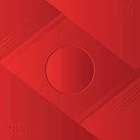 Red Gradient Background with Square Shape Red Circle in Center abstract Background vector