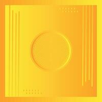 Yellow Cricle in Center with Modern futuristic geometric Shape line and Dot technology background. Science and technology. vector
