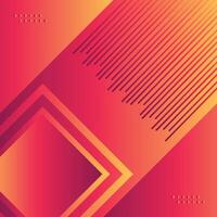 Yellow and Red Modern futuristic geometric Shape line and Dot technology background. vector