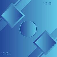 Blue Square and Cirlce abstract futuristic geometric technology background. Science and technology. vector