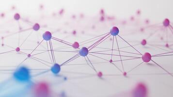 A group of connected dots on a white background photo