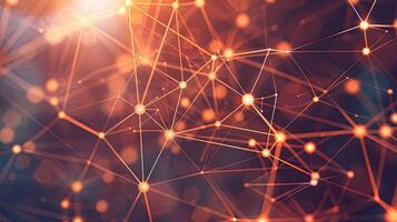 An abstract image of a network of dots photo