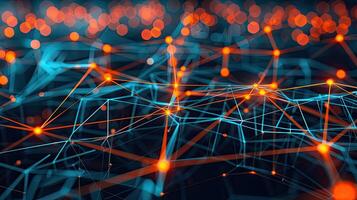 An abstract image of a network of dots photo