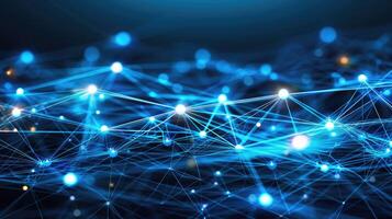 The abstract image of a network of connected dots photo