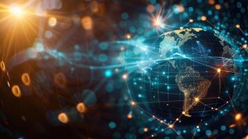 The world is connected with the internet and network concept photo