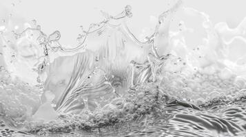 Water splash with white background photo
