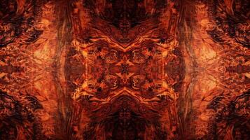 A dark wood background with a pattern of red and black photo