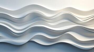 3d rendering of a white wall with wavy lines photo