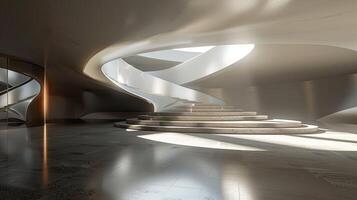 Dynamic light patterns creating a sense of space photo