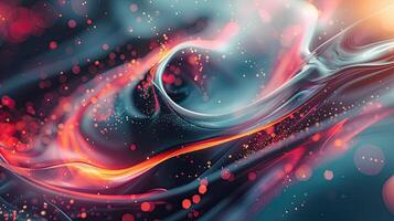 Digital fluid motion creating a sense of futuristic energy photo