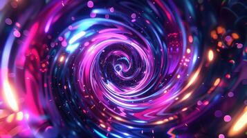 Abstract background with colorful lights and swirls photo