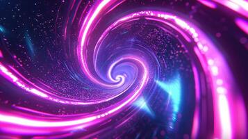 Abstract background with a vortex of light and neon colors photo