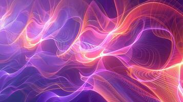 Abstract background with waves of light photo