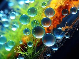 Vibrant abstract nature macro photography photo