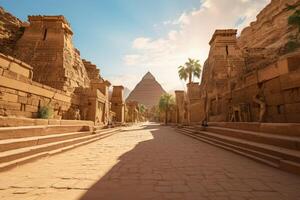ancient egyptian architecture in the desert photo