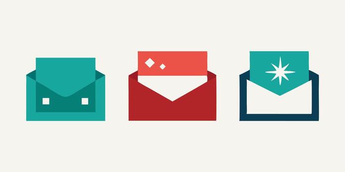 un conjunto de cuatro diferente de colores sobres vector