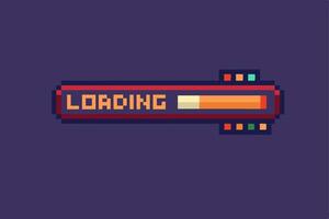 Pixel loading icon illustration vector