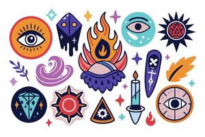 A set of different symbols and symbols vector