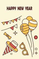 Joyful Party Elements for New Year vector