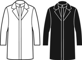 Minimalist Overcoat Monochrome Retro Art vector