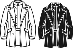 Timeless Retro Man Overcoat vector