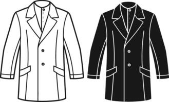 Retro Overcoat Classic Silhouette Art vector